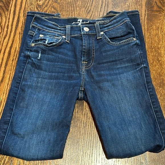7 for all mankind jeans size 24 distressed - Picture 2 of 5